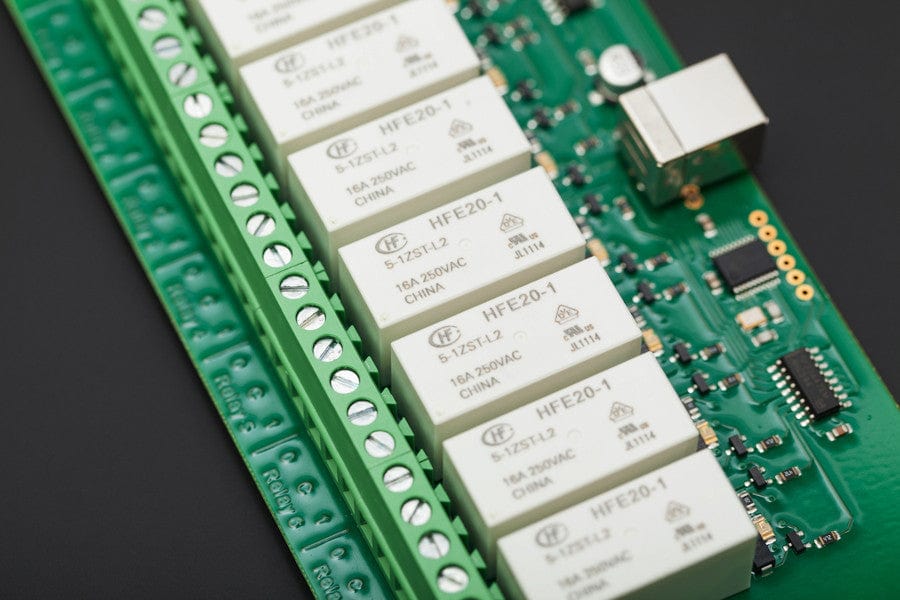 USB-RLY16L(16 Low Power 8 channel relay outputs at 16A) - The Pi Hut