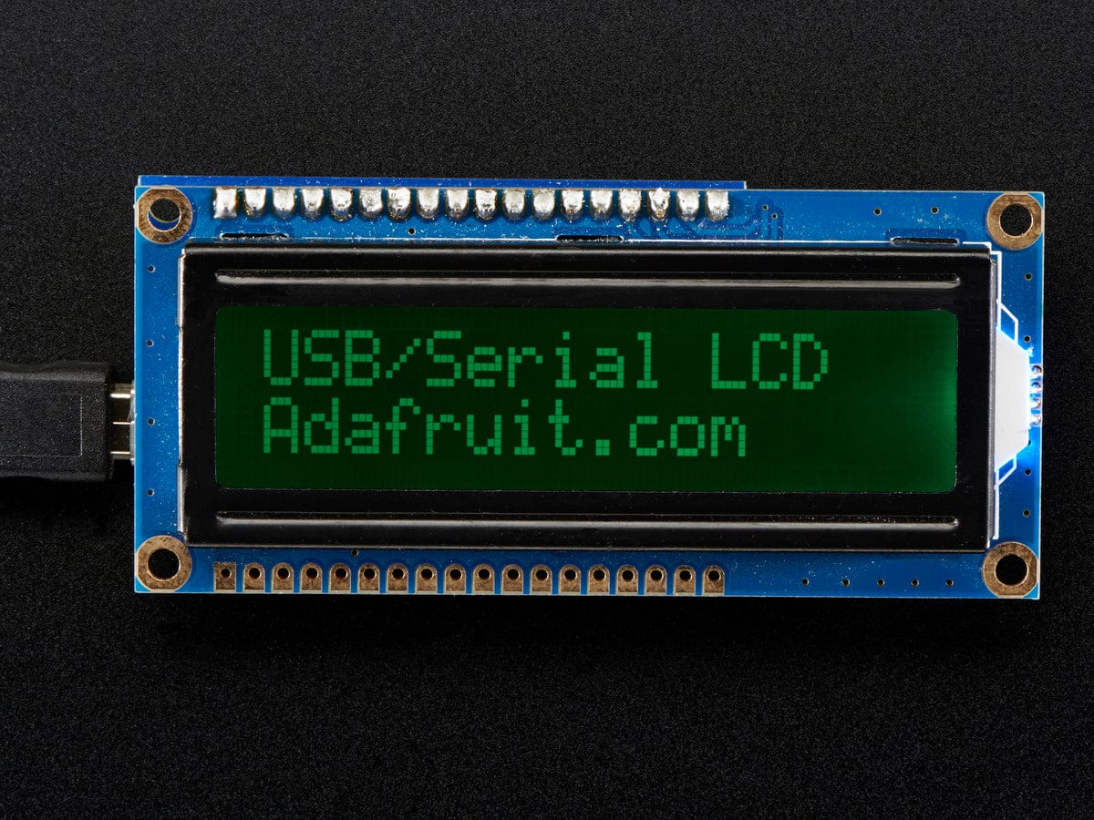 USB + Serial Backpack Kit with 16x2  RGB backlight negative LCD - The Pi Hut