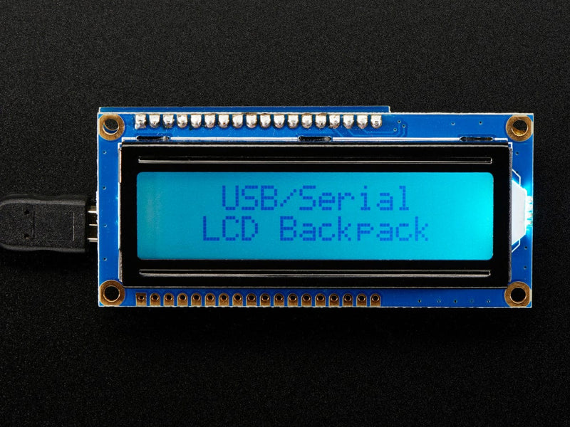 USB + Serial Backpack Kit with 16x2  RGB backlight positive LCD - The Pi Hut