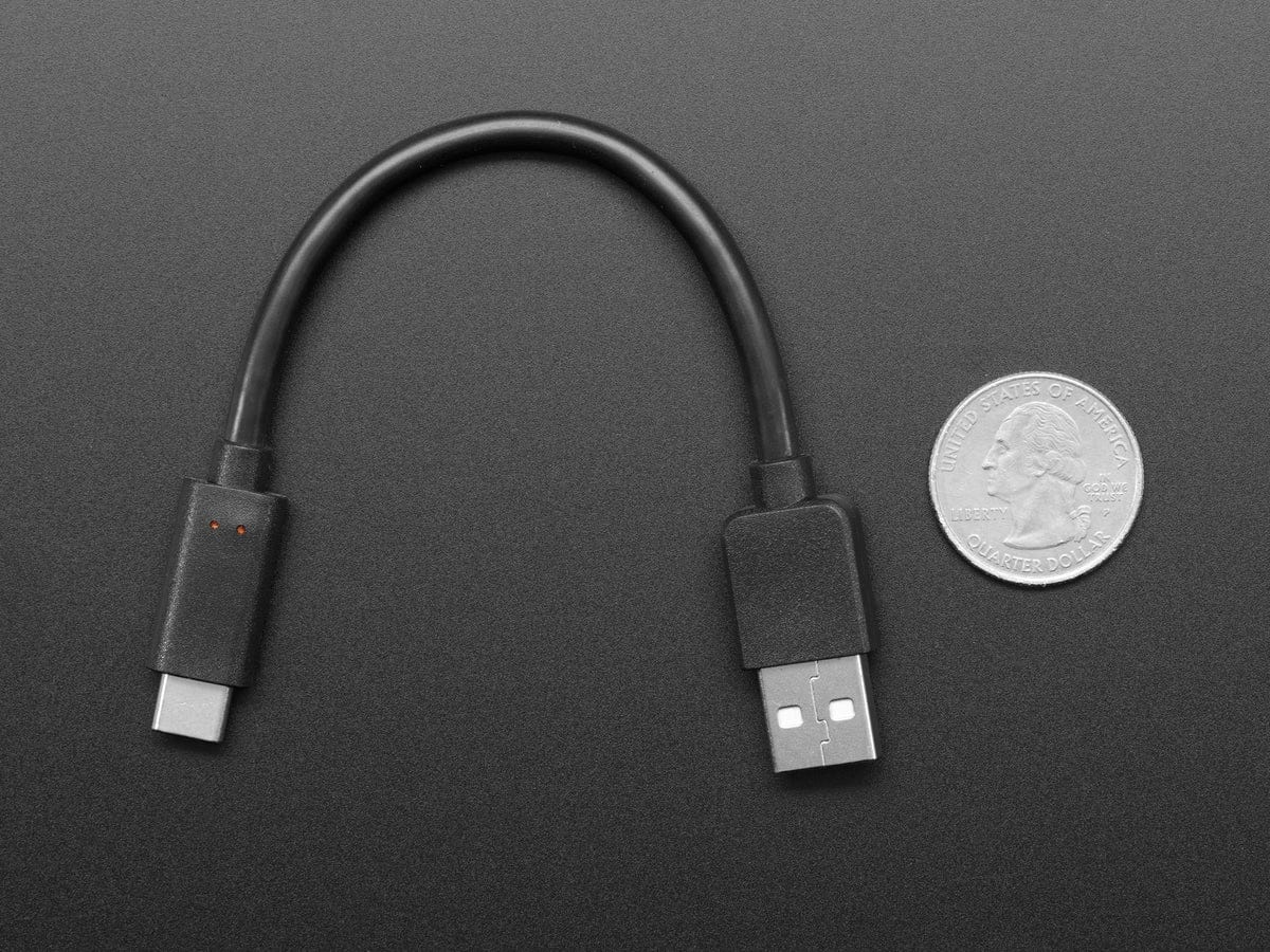 USB Type A to Type C Cable - 6" long - The Pi Hut