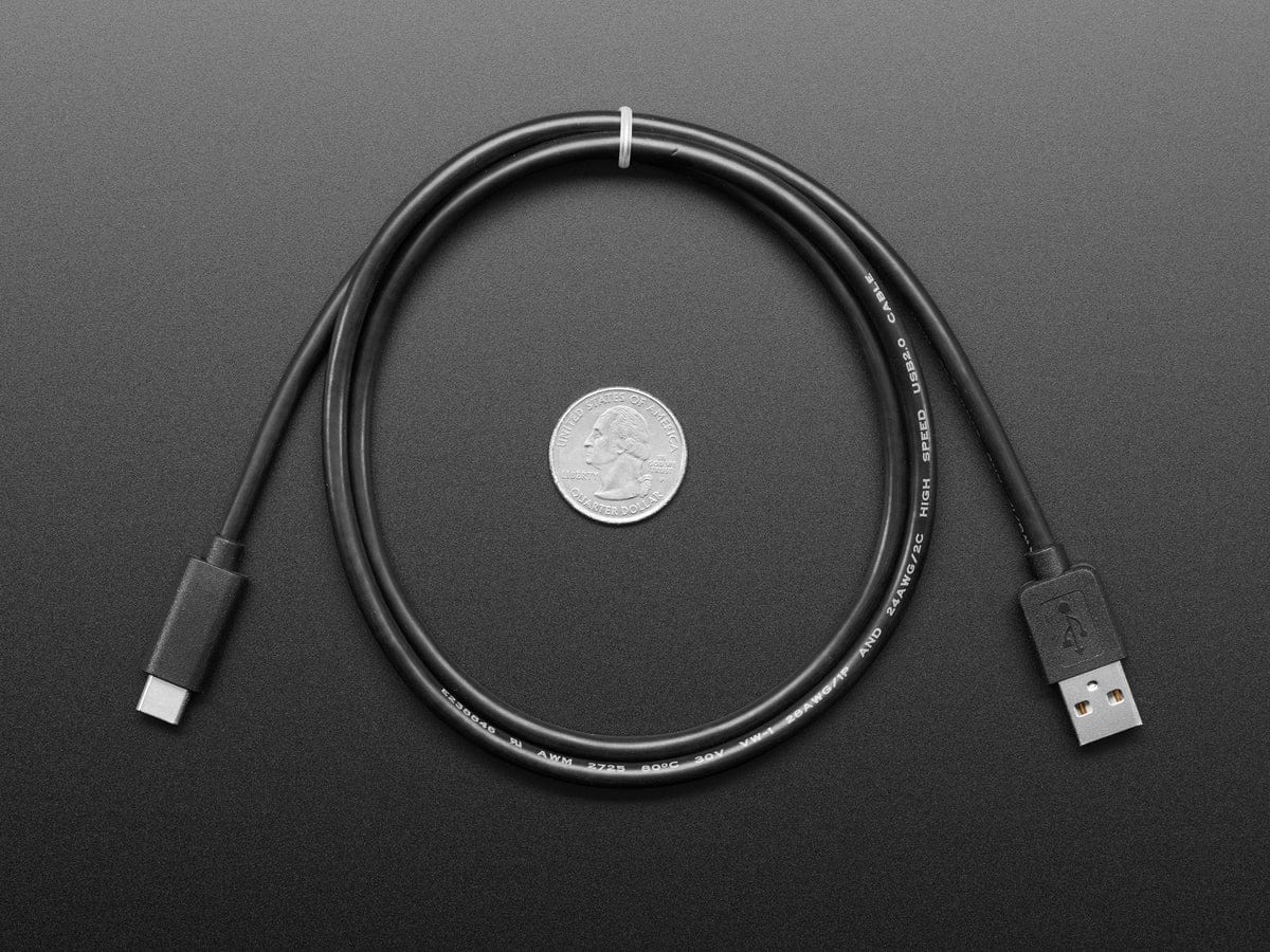 USB Type A to Type C Cable - approx 1 meter / 3 ft long [Discontinued] by The Pi Hut - The Pi Hut