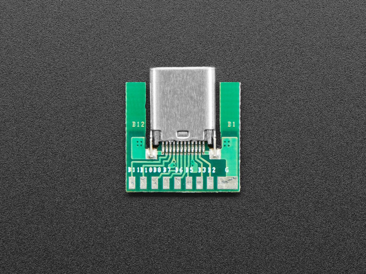 USB Type C Socket - SMT Inline Breakout Board - The Pi Hut