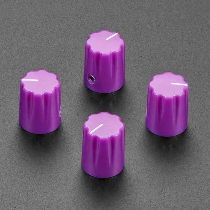 Knob Raspberry Pi Violet Micro Potentiometer Knob - 4 pack - The Pi Hut