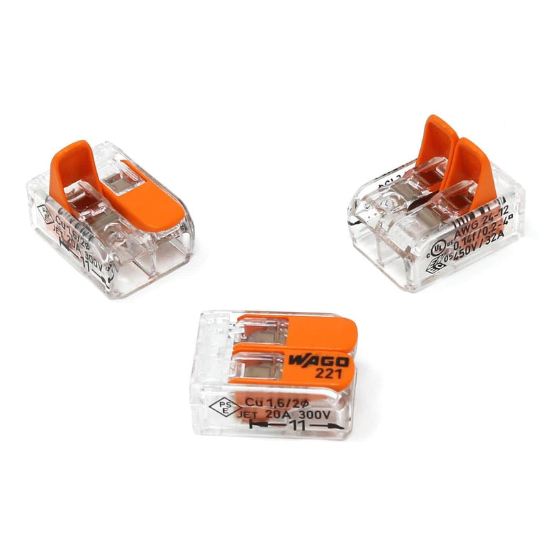 Wago 2-Way Block Connector (12-24 AWG) - Pack of 3 - The Pi Hut