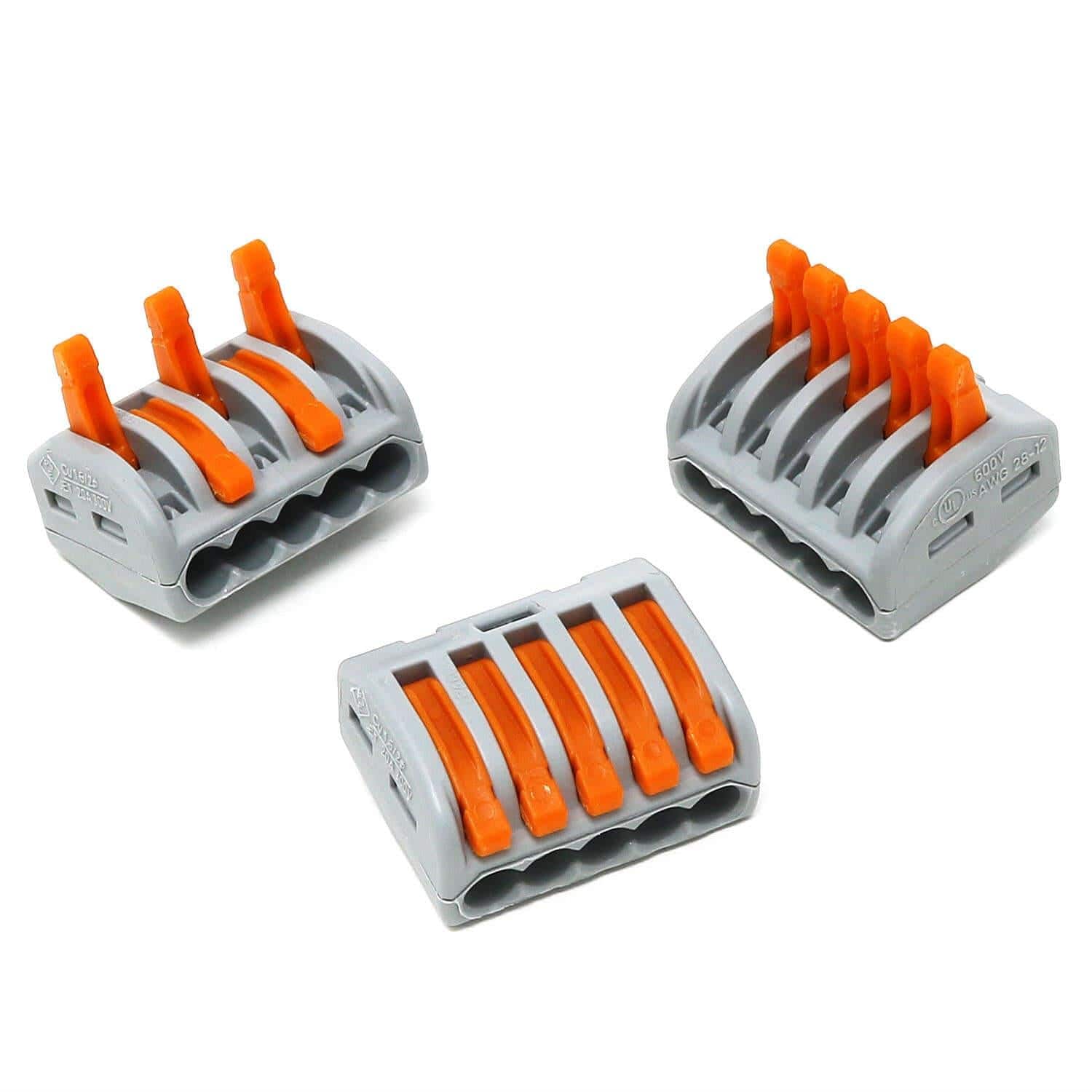 Wago 5-Way Lever Connector (12-28 AWG) - Pack of 3 - The Pi Hut