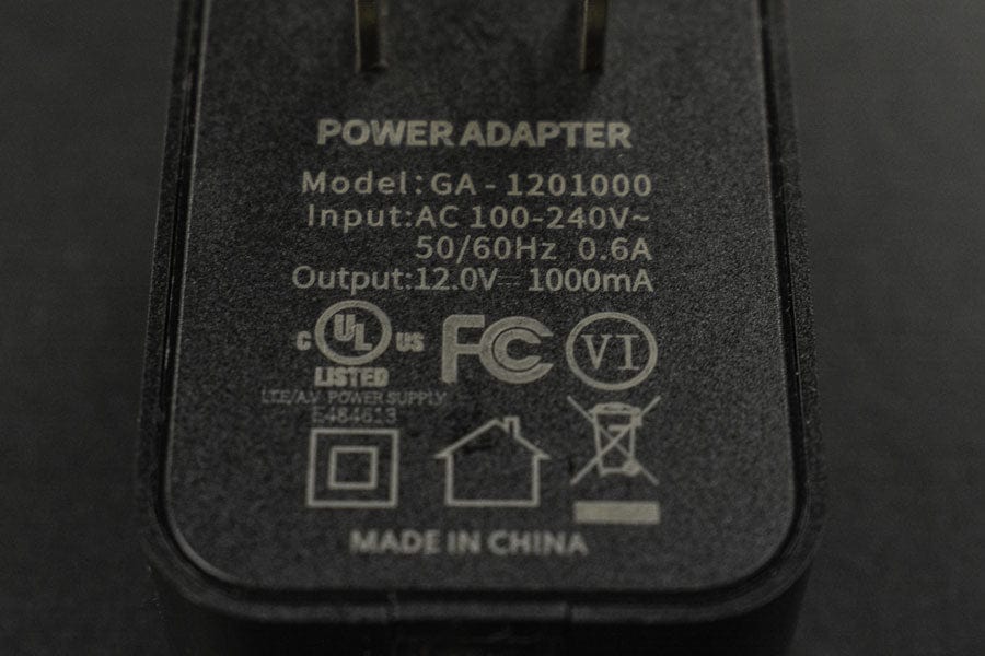Wall Adapter Power Supply 12VDC 1A (American Standard) - The Pi Hut