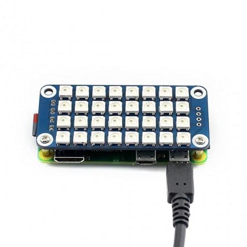 Waveshare - RGB LED pHAT (4 x 8) - The Pi Hut