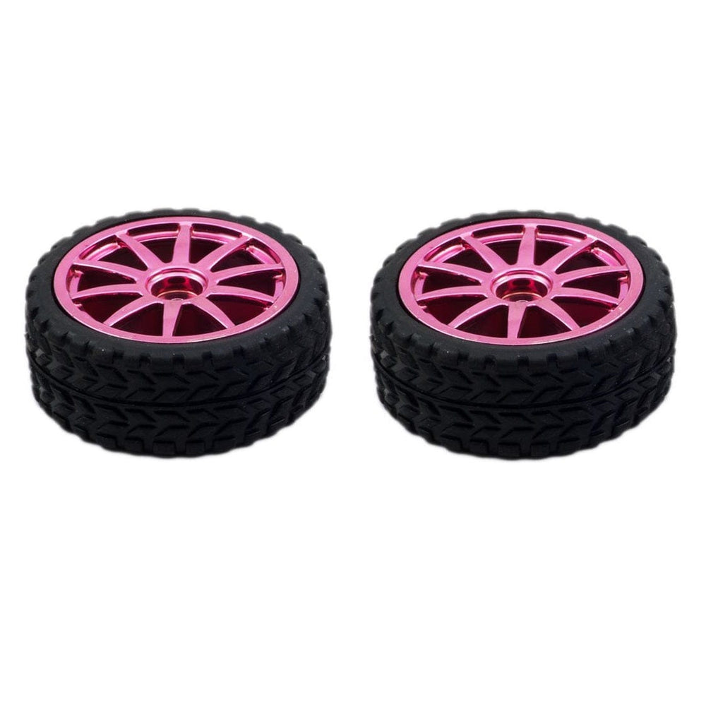 Wheel Pair in Red (65mm x 25mm) - The Pi Hut