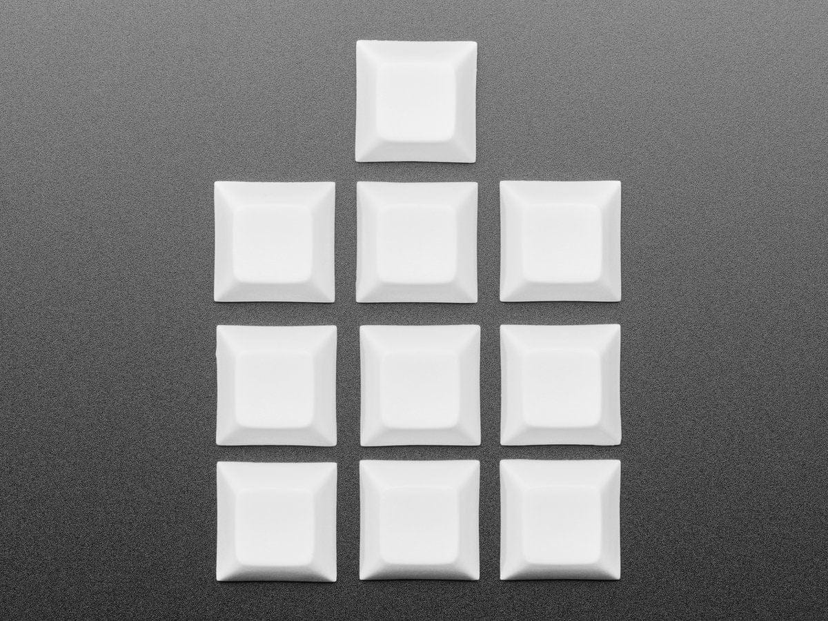 White DSA Keycaps for MX Compatible Switches - 10 pack - The Pi Hut