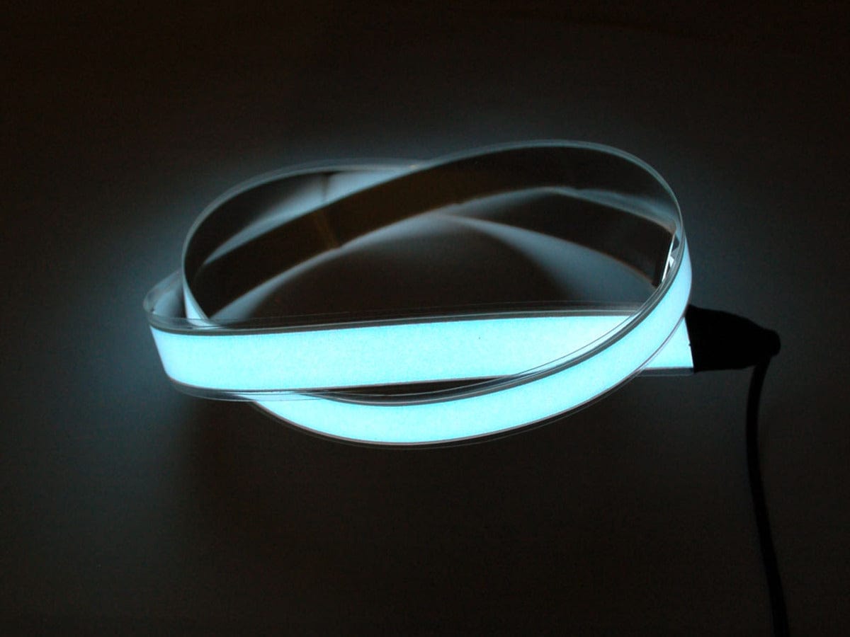 White Electroluminescent (EL) Tape Strip -100cm w/two connectors - The Pi Hut