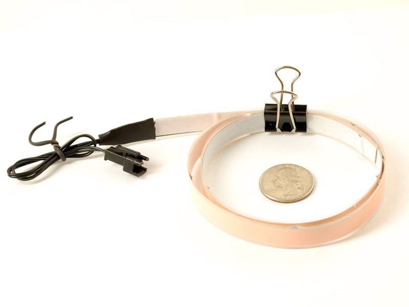 White Electroluminescent (EL) Tape Strip -100cm w/two connectors - The Pi Hut