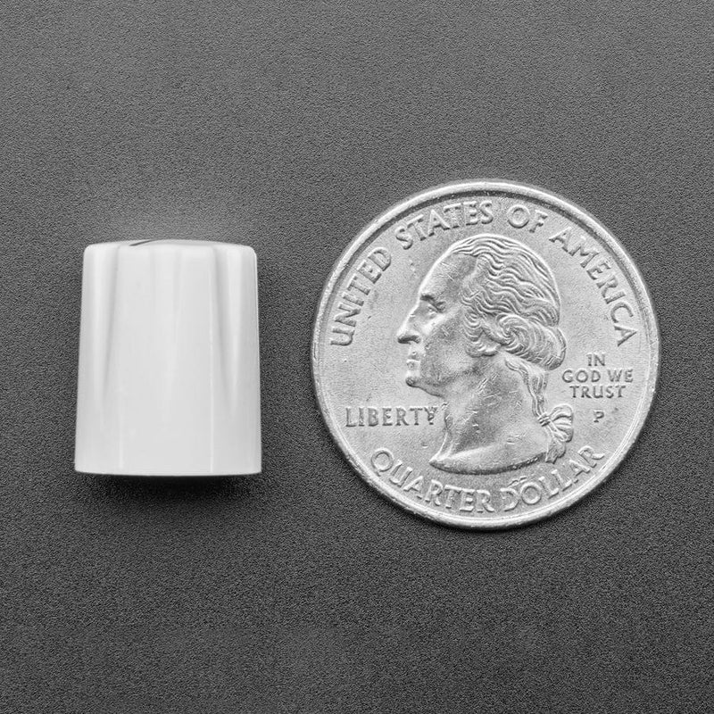 White Micro Potentiometer Knob - 4 pack - The Pi Hut