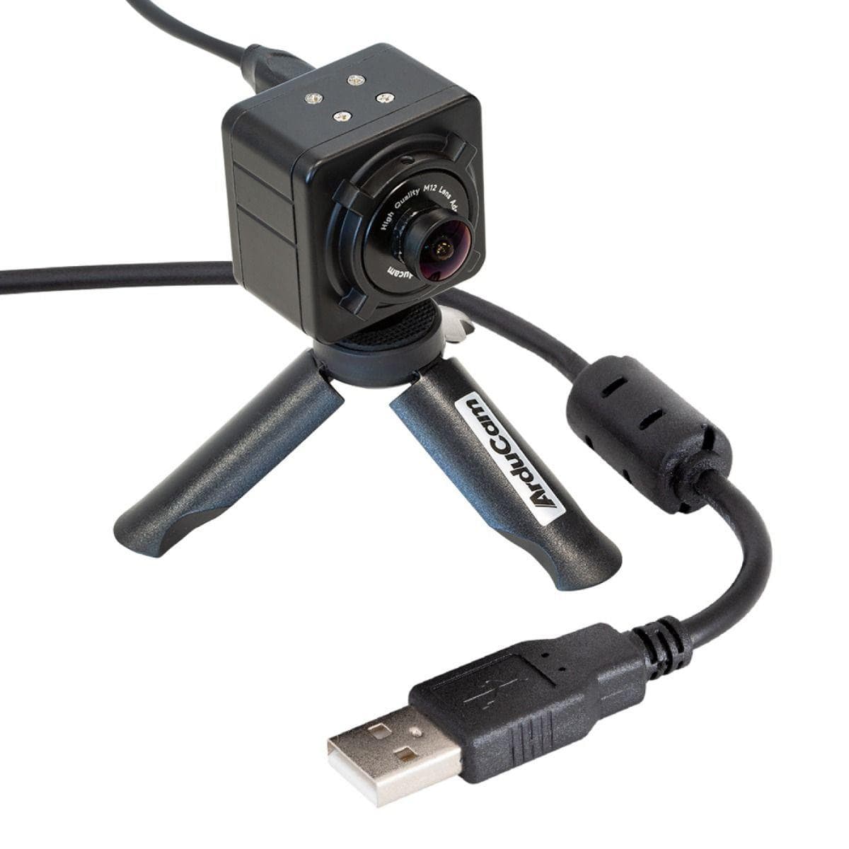 Wide-Angle 1080p UVC-Compliant USB Camera Module with Metal Case & Tripod - The Pi Hut
