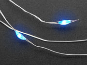 Wire Light LED Strand - 10 Blue LEDs + Coin Cell Holder - The Pi Hut