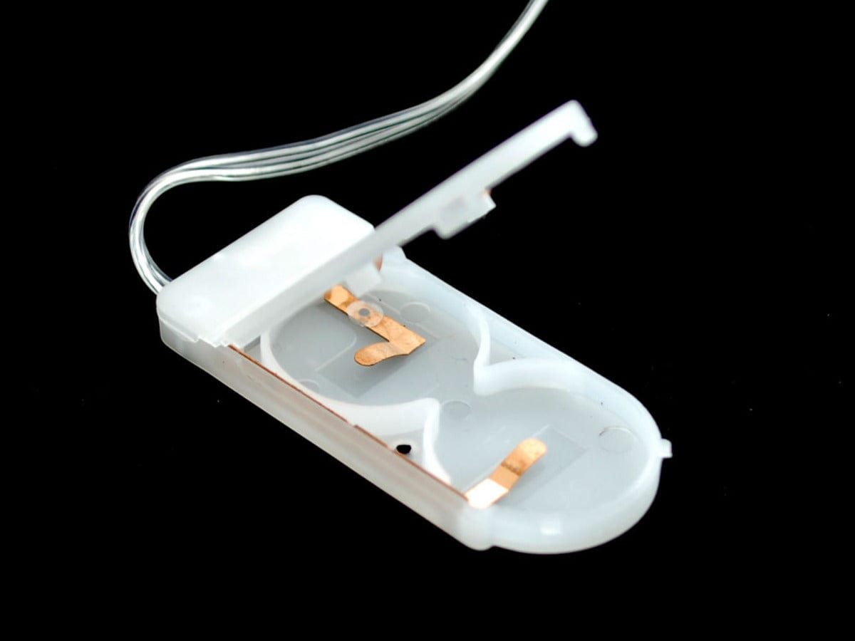 Wire Light LED Strand - 10 Warm White LEDs + Coin Cell Holder - The Pi Hut