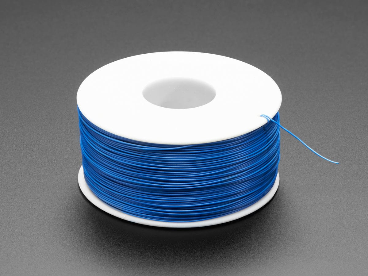 "Wire Wrap" Thin Prototyping & Repair Wire - 200m 30AWG Blue - The Pi Hut