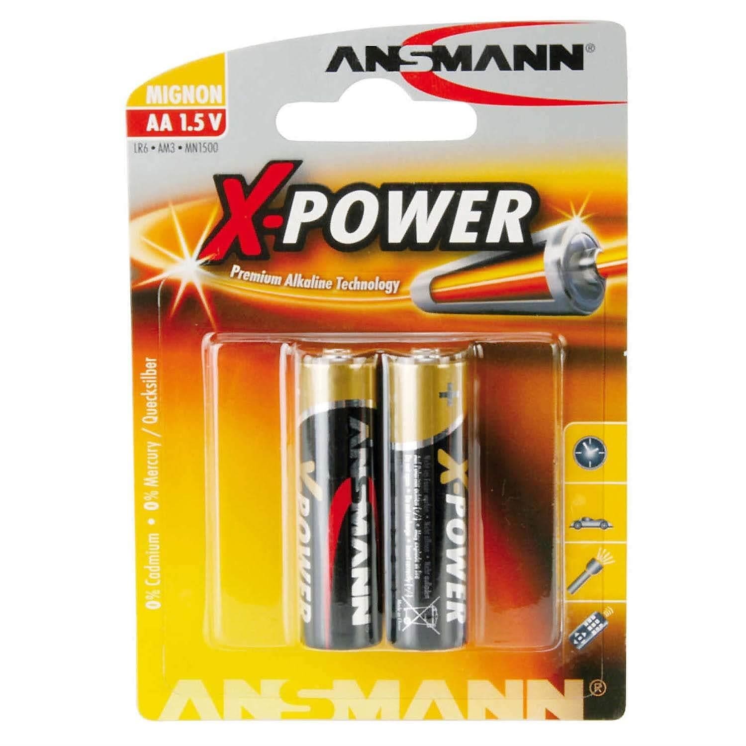 X-Power 1.5V AA Alkaline Batteries (2-Pack) - The Pi Hut