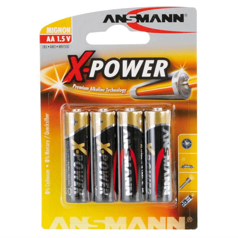 X-Power 1.5V AA Alkaline Batteries (4-Pack) - The Pi Hut