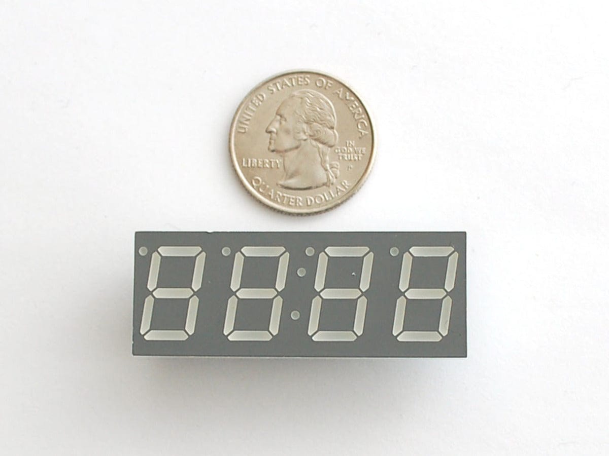Yellow 7-segment clock display - 0.56" digit height - The Pi Hut