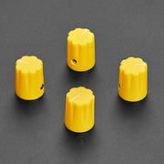 Yellow Micro Potentiometer Knob - 4 pack by The Pi Hut - The Pi Hut