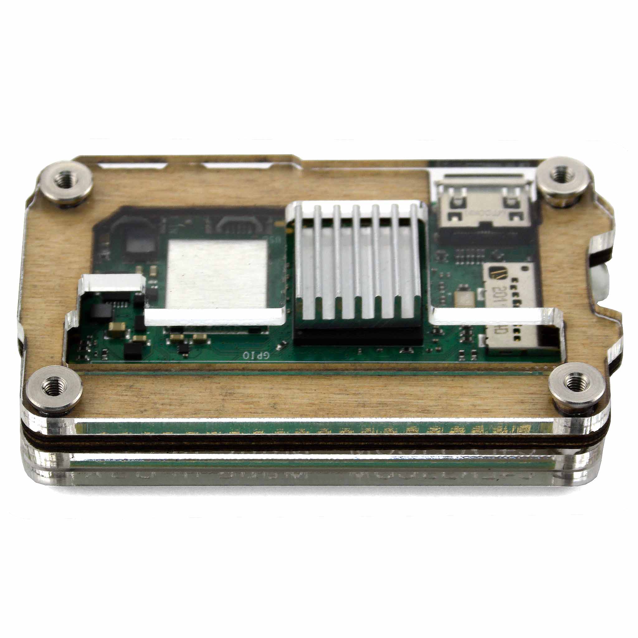 Zebra Zero GPIO Raspberry Pi Zero 2 Case - Wood - The Pi Hut