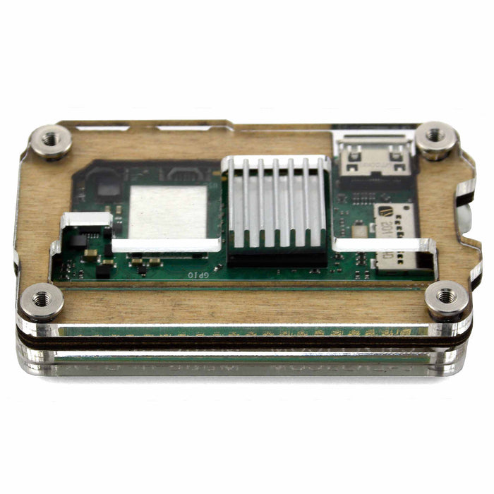 Zebra Rasberry Pi Zebra Zero GPIO Raspberry Pi Zero 2 Case - Wood - The Pi Hut