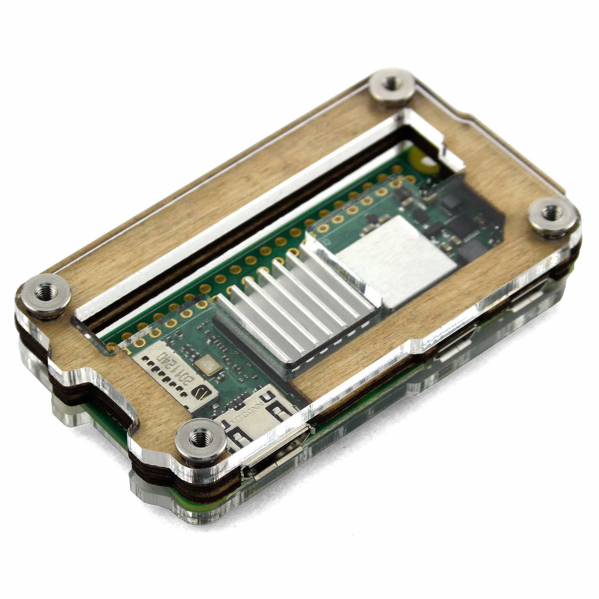 Zebra Zero GPIO Raspberry Pi Zero 2 Case - Wood - The Pi Hut