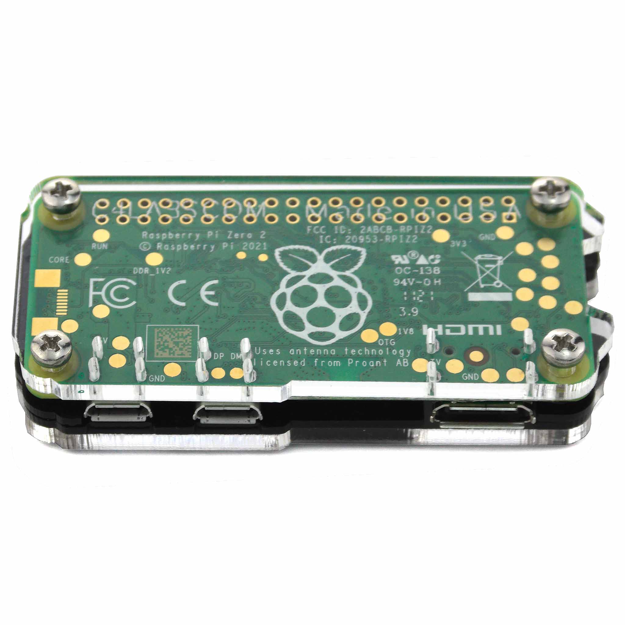 Zebra Zero Heatsink Raspberry Pi Zero 2 Case - Black Ice - The Pi Hut