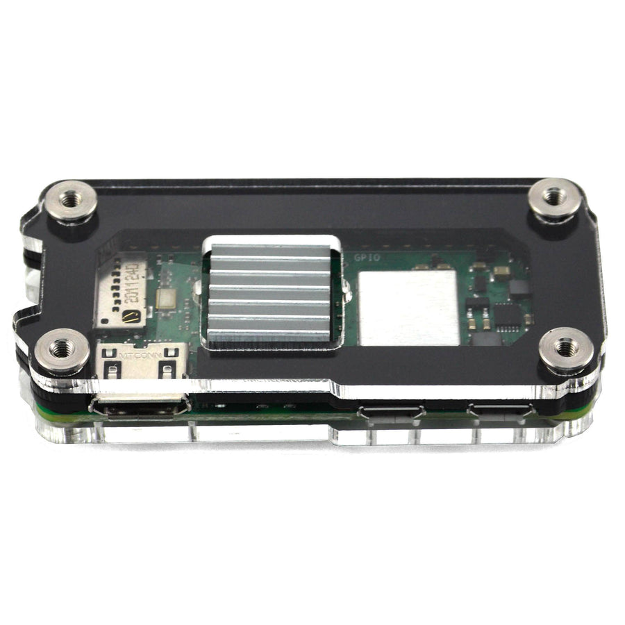 Zebra Rasberry Pi Zebra Zero Heatsink Raspberry Pi Zero 2 Case - Black Ice - The Pi Hut