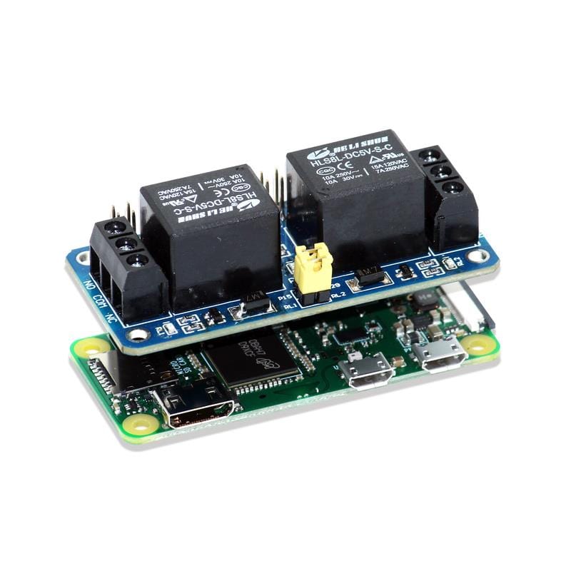 Zero Relay: 2-Channel 5V Relay Board for Pi Zero - The Pi Hut